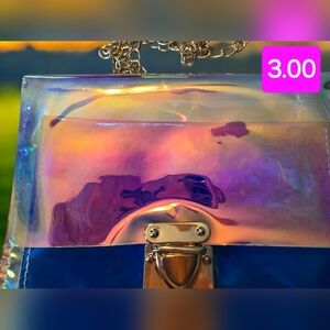 Holographic gold purse
